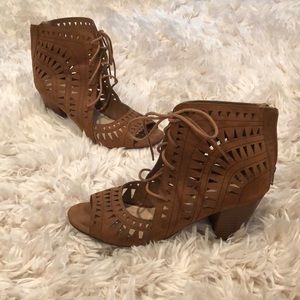 Justfab Brown Suede Booties